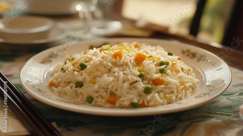 Wallpaper Mural Elegant Chinese Fried Rice with Peas and Carrots Torontodigital.ca