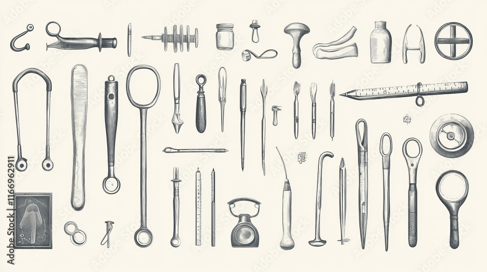Set of medicine equipment and symbols isolated on white. Jpeg version also available Set of medicine equipment and symbols isolated on white. Jpeg version also available