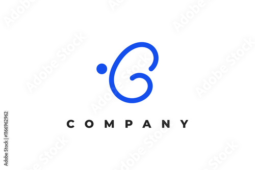 letter g and butterfly minimal logo design