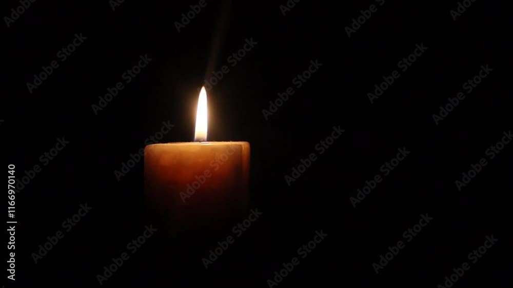 Candle fire flame burning isolated on black background. Candle fire flame burning isolated on black background.