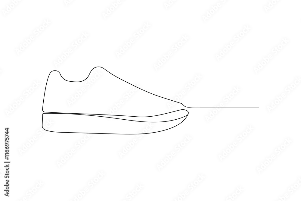 Shoe continuous single line art and isolated outline vector illustration
Shoe continuous single line art and isolated outline vector illustration