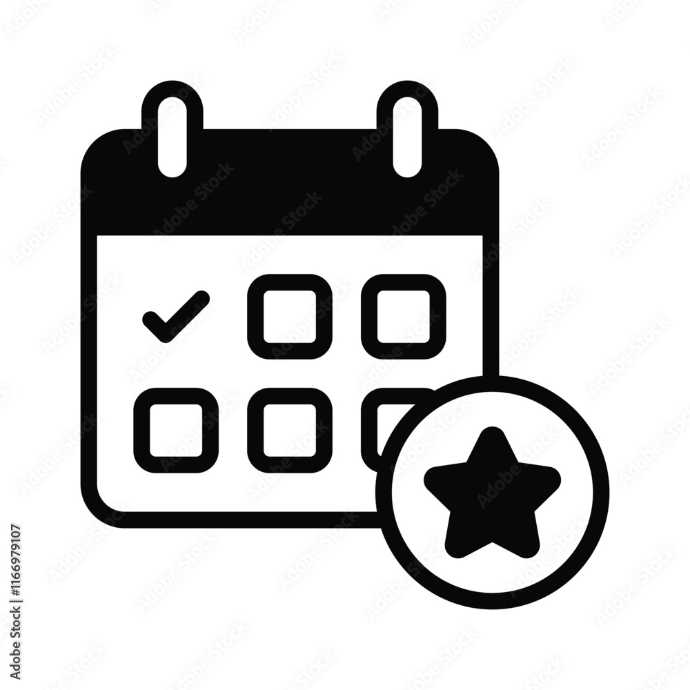 Calendar highlighting a specific event date