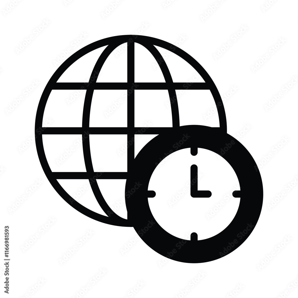 Get this amazing icon of time zone in trendy style Get this amazing icon of time zone in trendy style