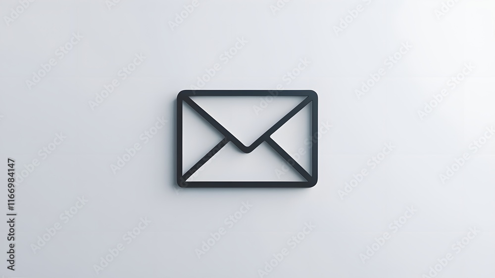 Message icon on white background, Simple Outline for Email, Message, or Symbol Message icon on white background, Simple Outline for Email, Message, or Symbol