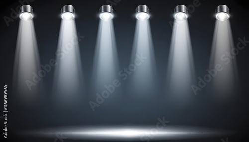 Wallpaper Mural spotlights set, light sources, illustration of bright lighting Torontodigital.ca