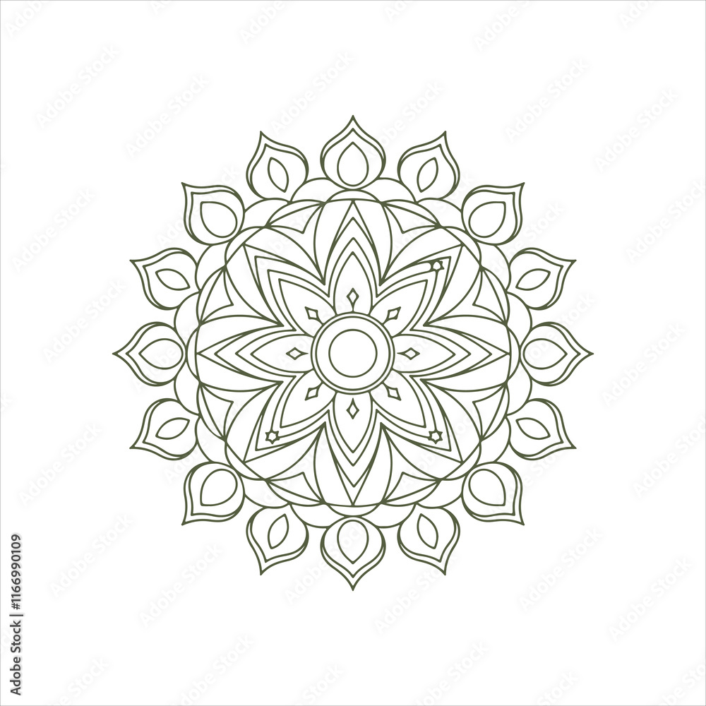 Top view of a ceramic plate showcasing a detailed floral mandala design in vibrant orange and teal colors, isolated on white background. Top view of a ceramic plate showcasing a detailed floral mandala design in vibrant orange and teal colors, isolated on white background.