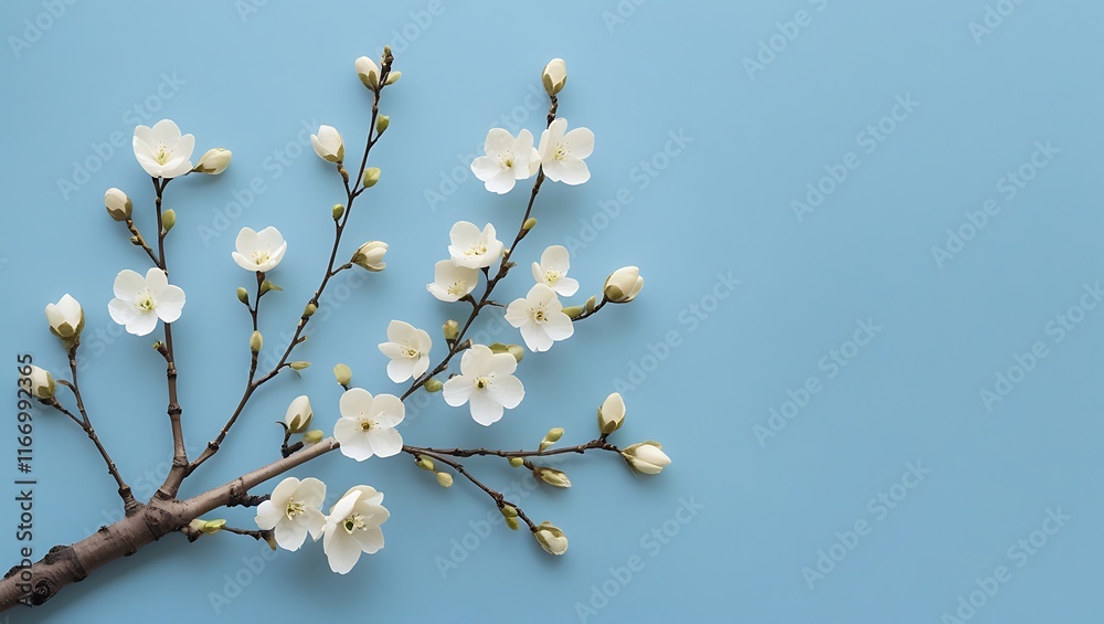 A Orchid flower on a blue 4k background A Orchid flower on a blue 4k background