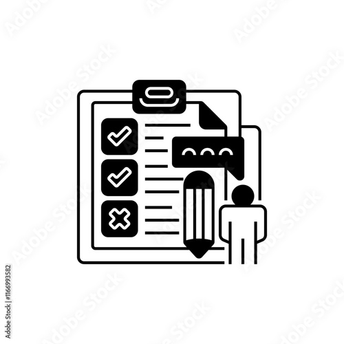 Respondent Line Icon. linear style sign for mobile concept and web design. Outline vector icon.