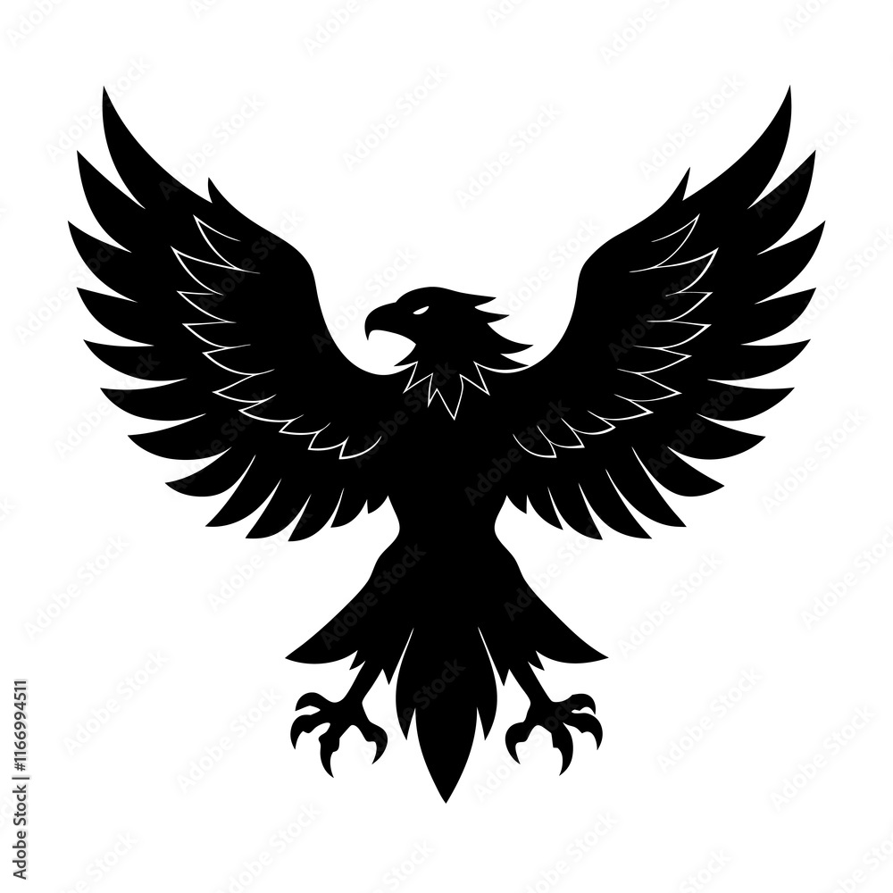 Obraz premium Eagle Silhouette vector illustration