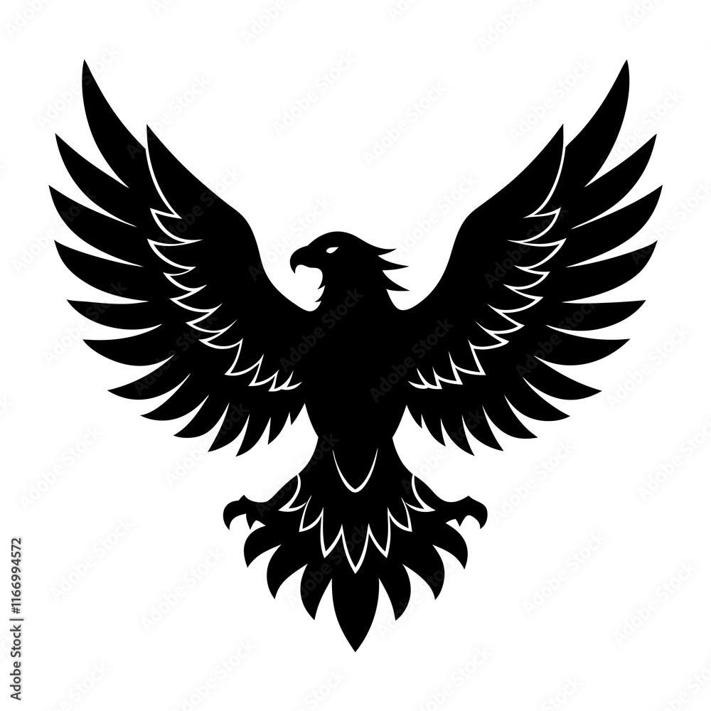 Obraz premium Eagle Silhouette vector illustration