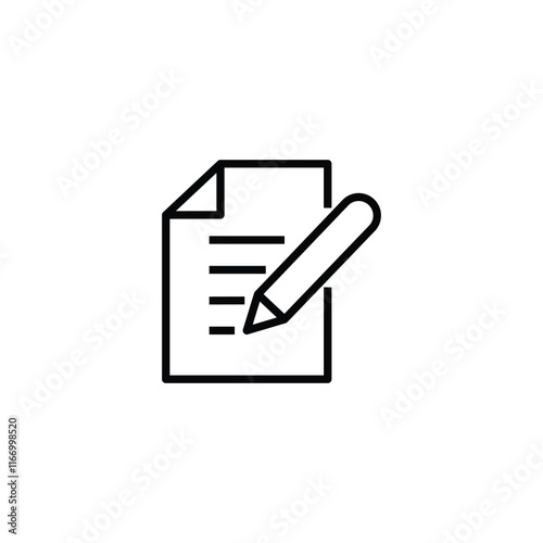 Taking Notes icon vector image. Can also be used for web apps, mobile apps and print media.