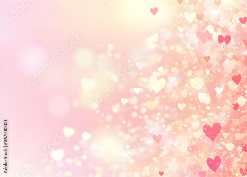 background with hearts n concept of happy valentine day on 14th feburary 2025 with rose flower gift heart and love background in red and pink 