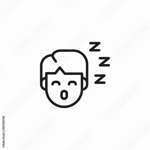 sleep person icon sign vector