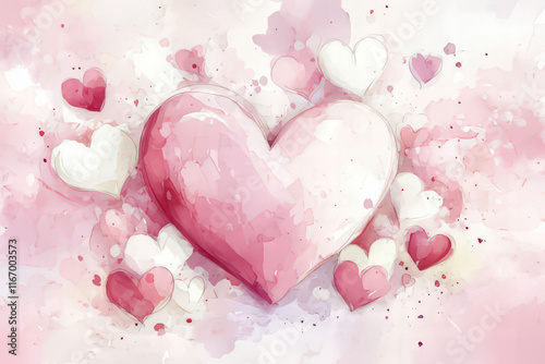 elegant Valentine's day design with colorful hearts, valentine's day card, background