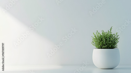 Meditation with plant with copy space  photo