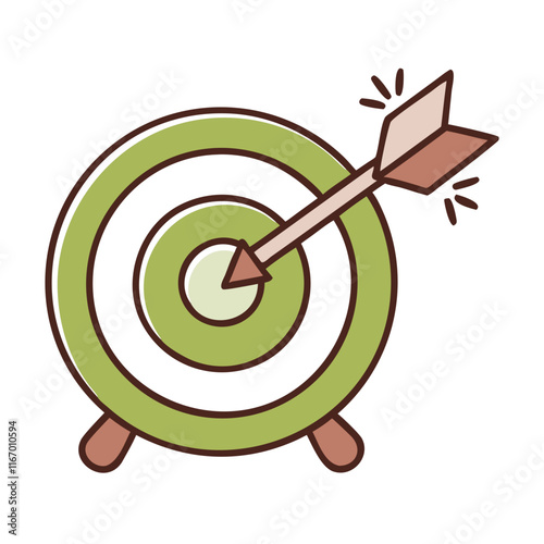 Bullseye icon with arrow hitting target