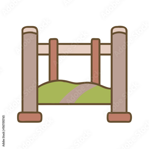 Crossbar icon with grassy landscape