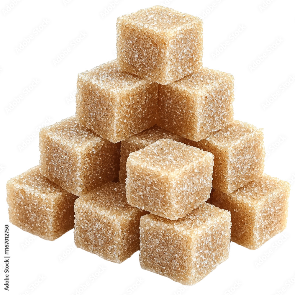 cubes of sugar stacked in a pyramid on a transparent background, PNG image, PNG file, Generative art. cubes of sugar stacked in a pyramid on a transparent background, PNG image, PNG file, Generative art.