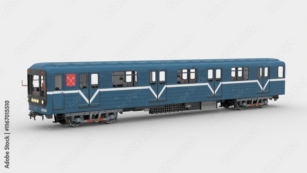 metro engine model with white background metro engine model with white background