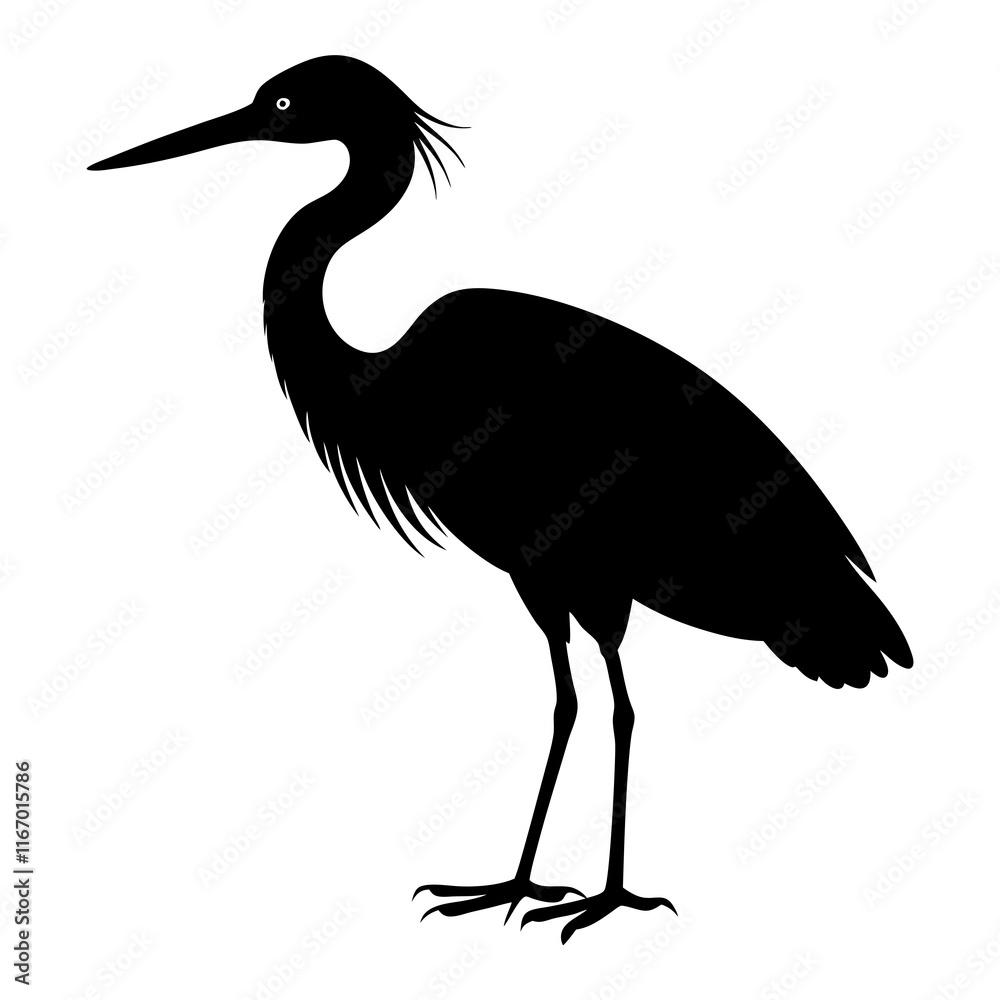 Obraz premium Egret Silhouette vector illustration