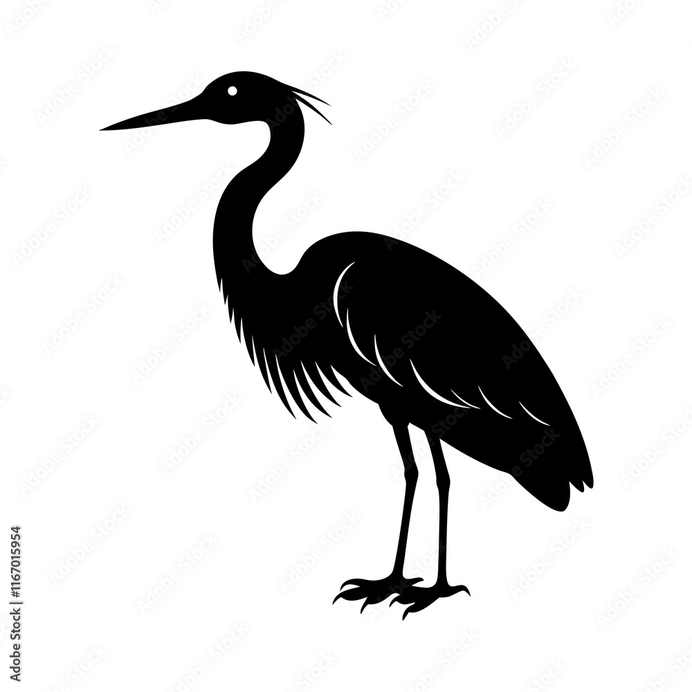 Obraz premium Egret Silhouette vector illustration