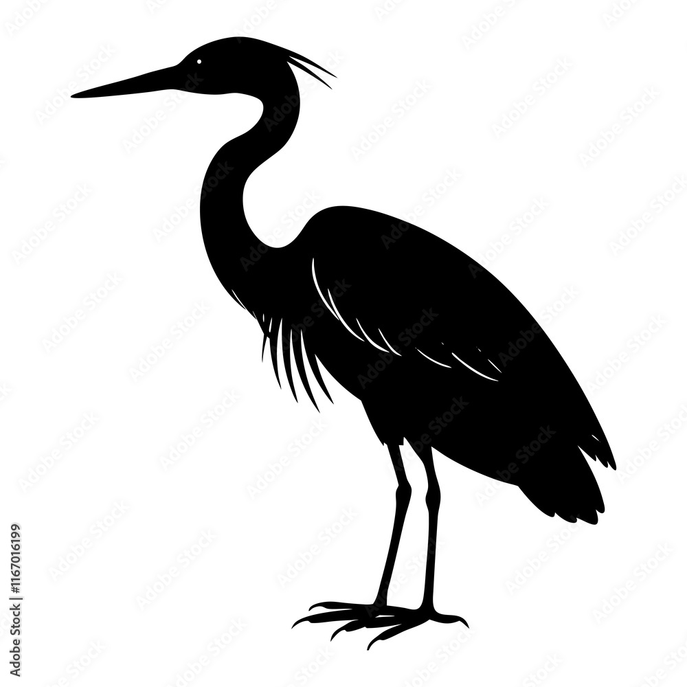 Obraz premium Egret Silhouette vector illustration