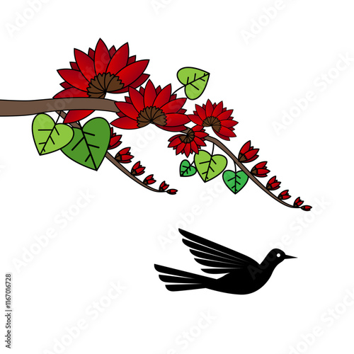 Erabadu flower, Sinhala and Tamil New Year design 