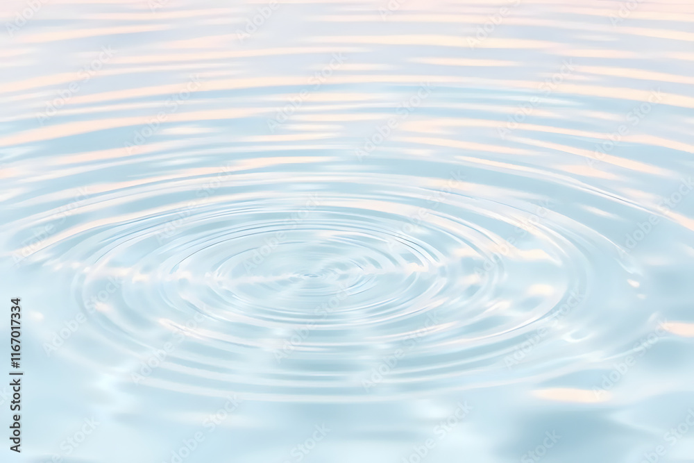 Close-up of gentle ripples on a calm water surface, creating a soothing and serene pattern. Wellness, cosmetics, and eco-friendly advertising banners. Close-up of gentle ripples on a calm water surface, creating a soothing and serene pattern. Wellness, cosmetics, and eco-friendly advertising banners.
