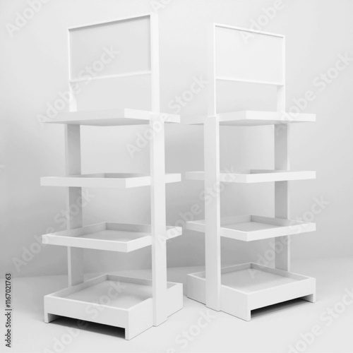 modern four-tier display rack design