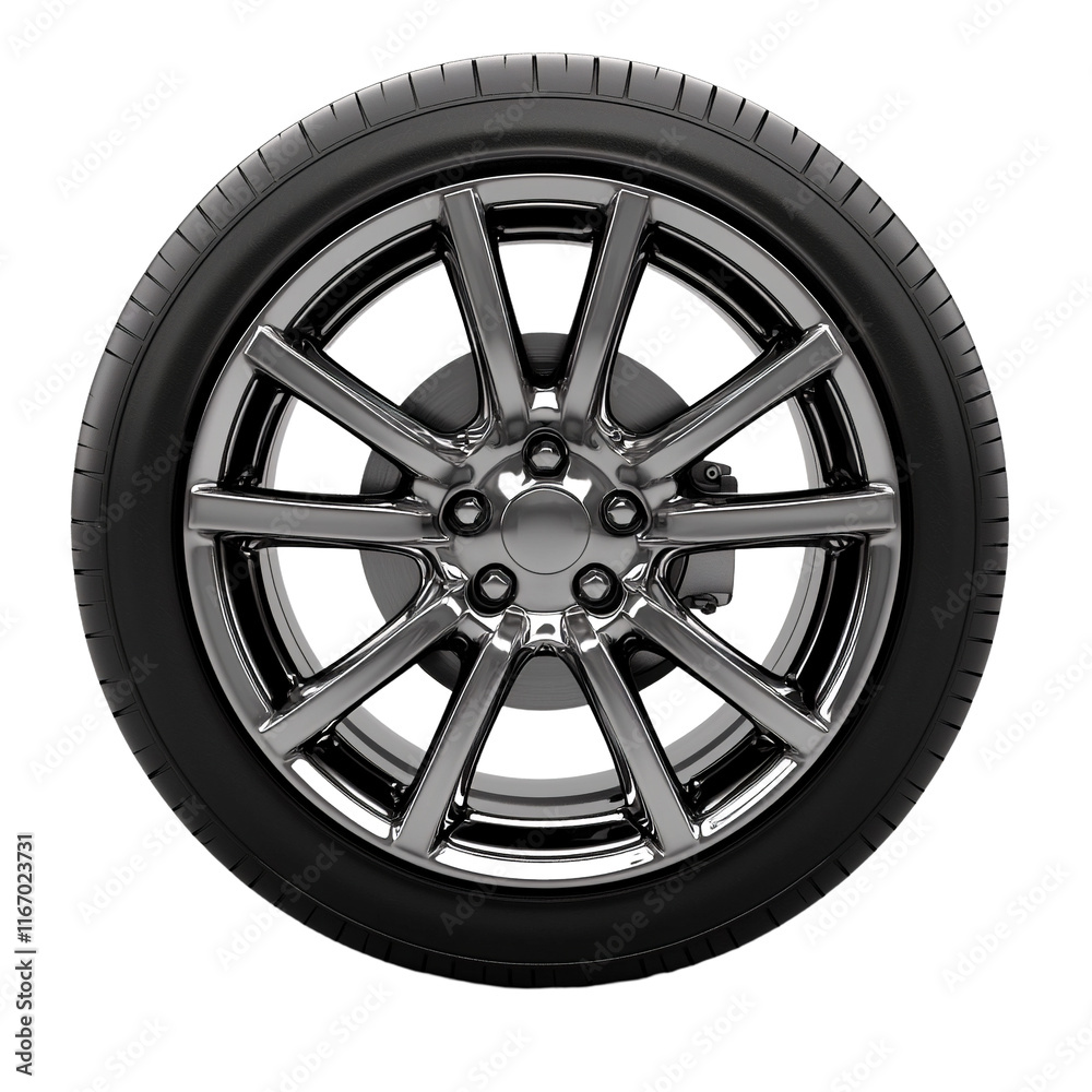 the new wheel on a transparent background, PNG image, PNG file, Generative art.