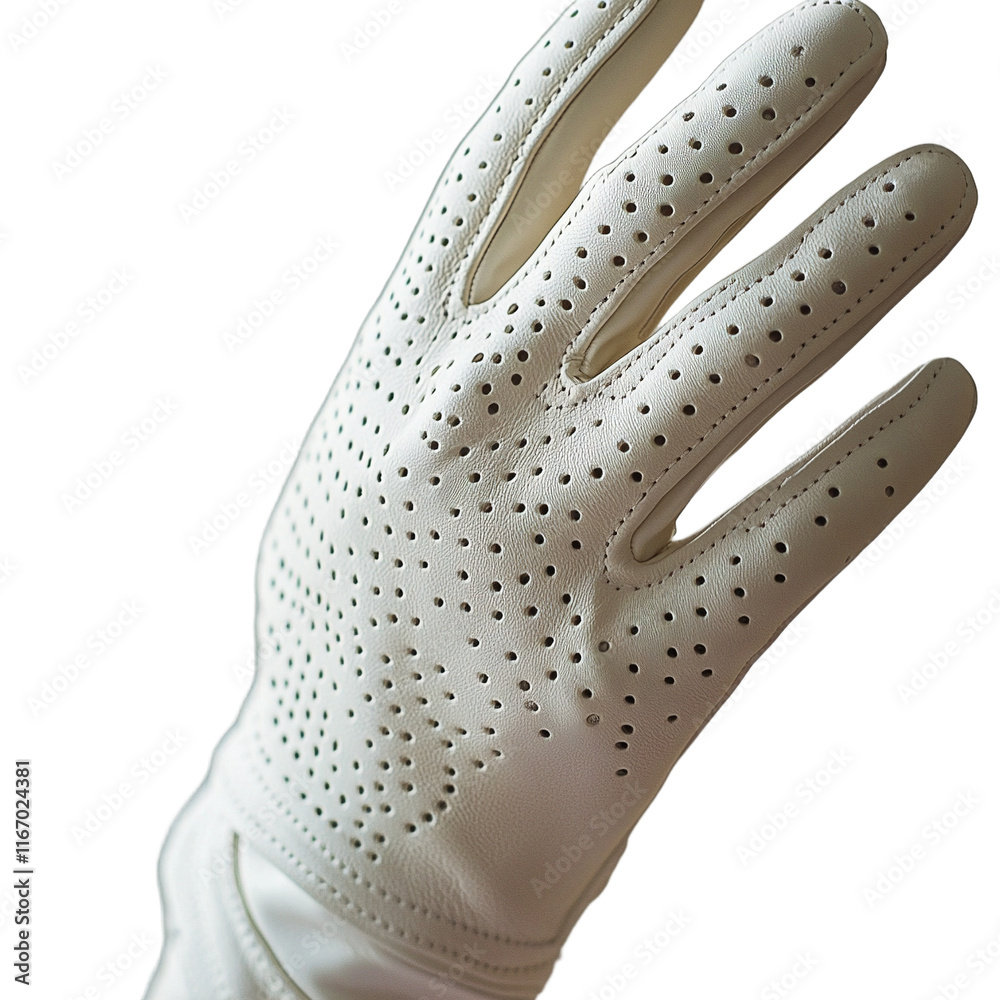 Fototapeta premium a white glove with black fingers on a transparent background, PNG image, PNG file, Generative art.