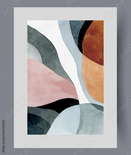 Obraz na płótnie Poster in style of modern art with elements of stylish shades creating single collage. Poster from gallery of contemporary art symbolizing chaos and asymmetry or lack of order in world around us w salonie