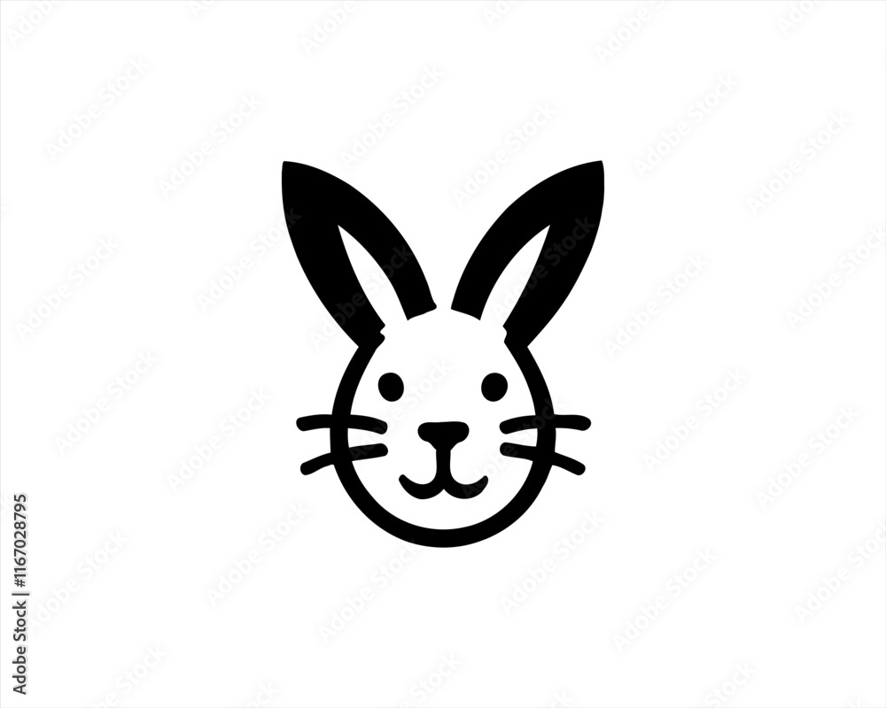 Rabbit logo design icon symbol vector illustration. Simple silhouette. Flat style. Black Rabbit. Rabbit logo design icon symbol vector illustration. Simple silhouette. Flat style. Black Rabbit.