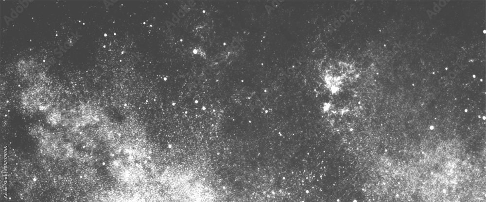Vector white grunge abstract with scratches and dust black background.