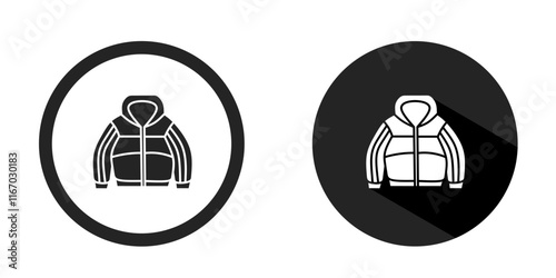 Jacket logo. Jacket icon vector design black color. Stock vector.