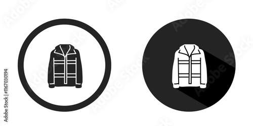 Jacket logo. Jacket icon vector design black color. Stock vector.