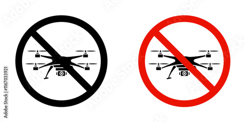 No fly drones sign vector