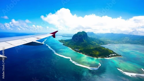 Serenity from Above a Tropical Island Paradise