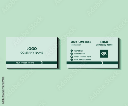 Wallpaper Mural Modern Business Card, Creative and Clean Business Card Template Torontodigital.ca