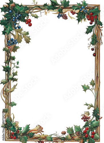 Christmas Themed Medieval Manuscript Border