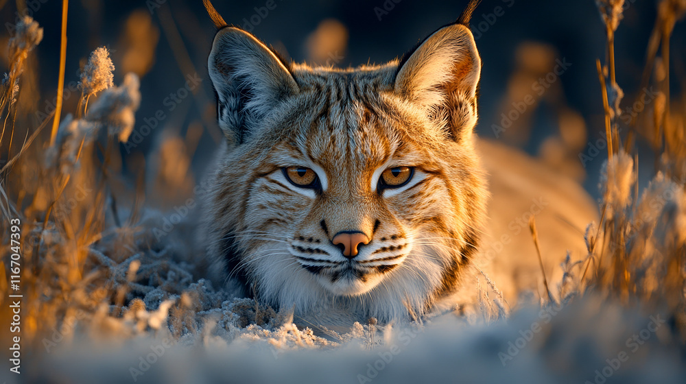 Obraz premium Cute baby animal, magical wildlife scene, fantastic eyes, peaceful, adorable, perfect for nature, wildlife, and heartwarming themes.
