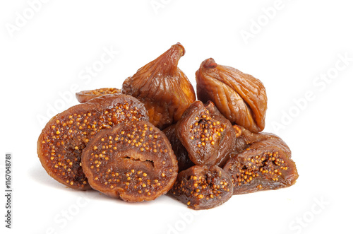Dry Fig, Dried Ficus Carica Fruit, Sweet Healthy Diet, Tropical Dessert, Wrinkled Dehydrated Snack