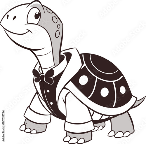 Sophisticated Turtle in Tuxedo 