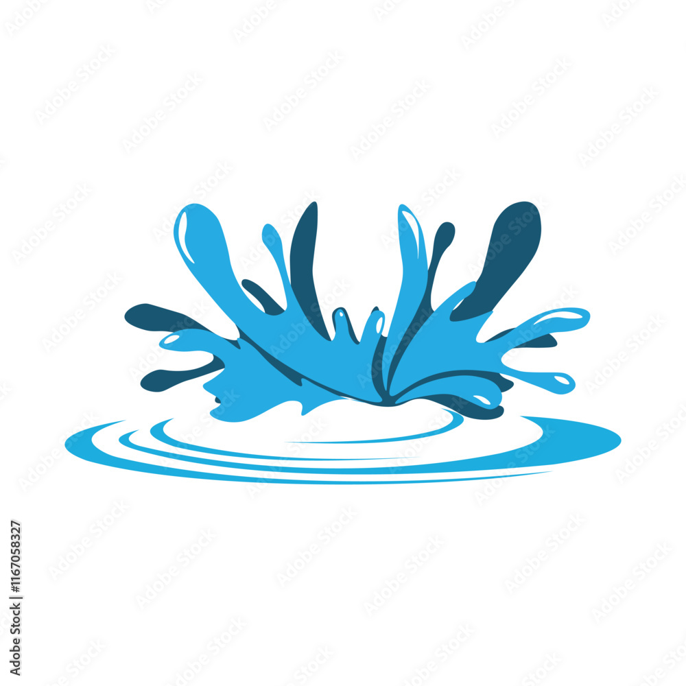 Obraz premium Water Splash Vector Illustration