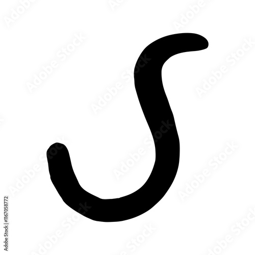 Cheetah tail silhouette vector illustration design on white background.