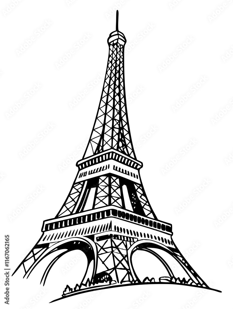 Fototapeta premium eiffel tower illustration
