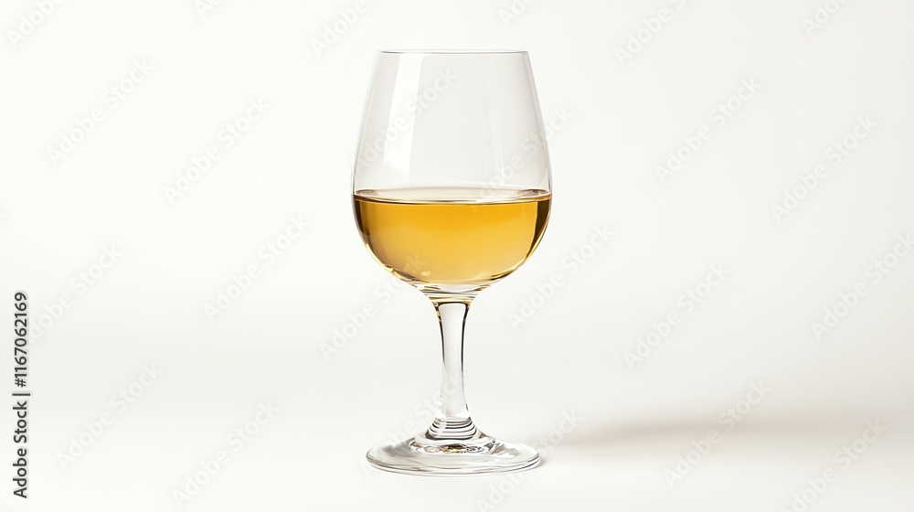 Elegant glass of whiskey with golden liquid on white isolated background. Elegant glass of whiskey with golden liquid on white isolated background.