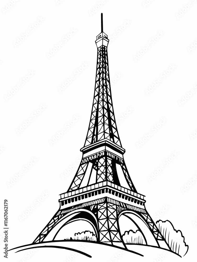 Obraz premium eiffel tower illustration
