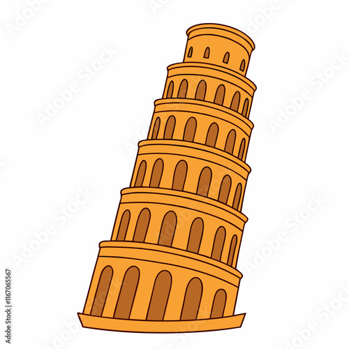 pisa tower illustration