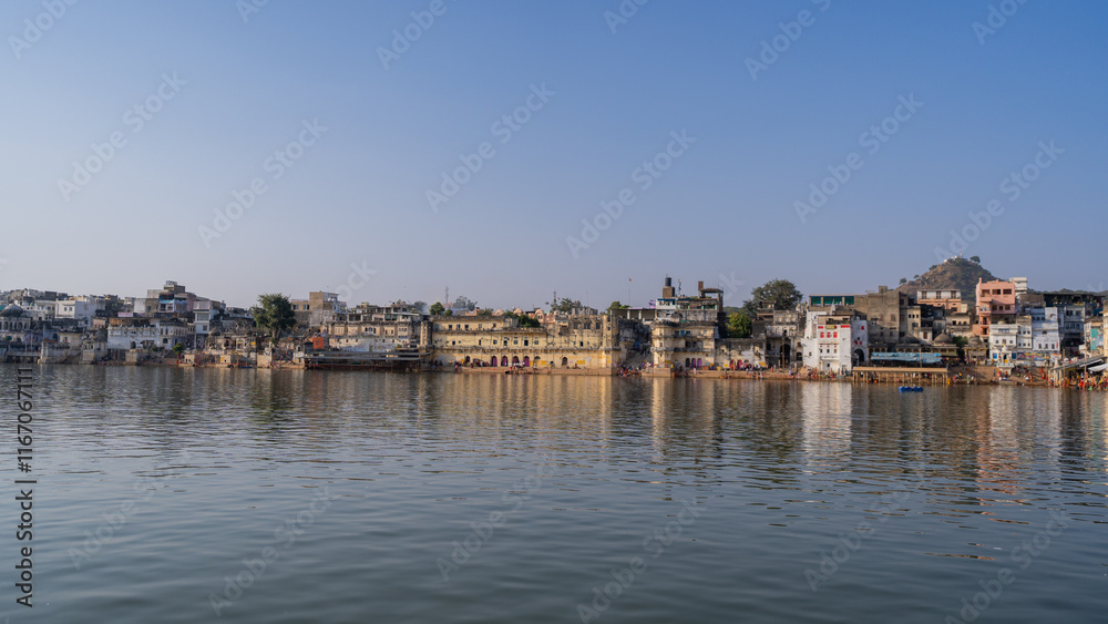 Ghats of Pushkar lake located in Pushkar town in Rajasthan state of India Ghats of Pushkar lake located in Pushkar town in Rajasthan state of India